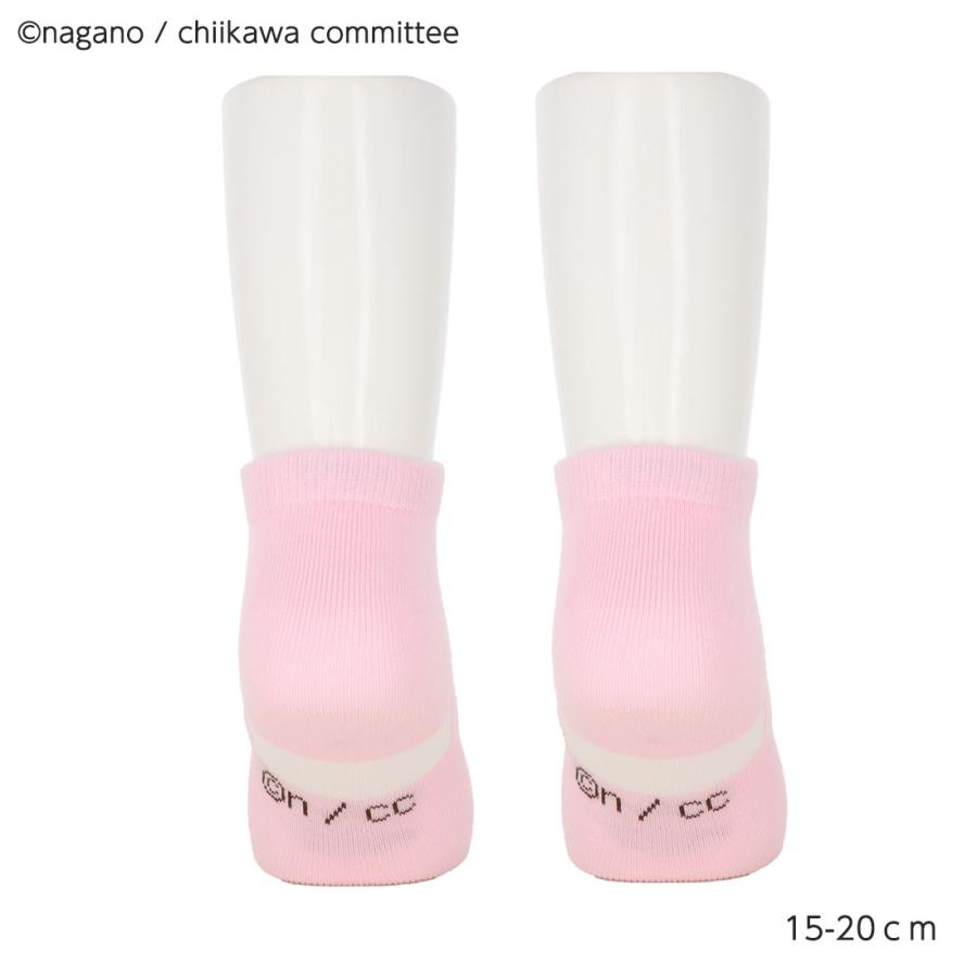 (キッズ15-20cm・19-24cm)ちいかわ ハチワレ 桜 ピンク 子供用ソックス  スニーカー丈 靴下 om-910-404 D1PK | okamoto | 02