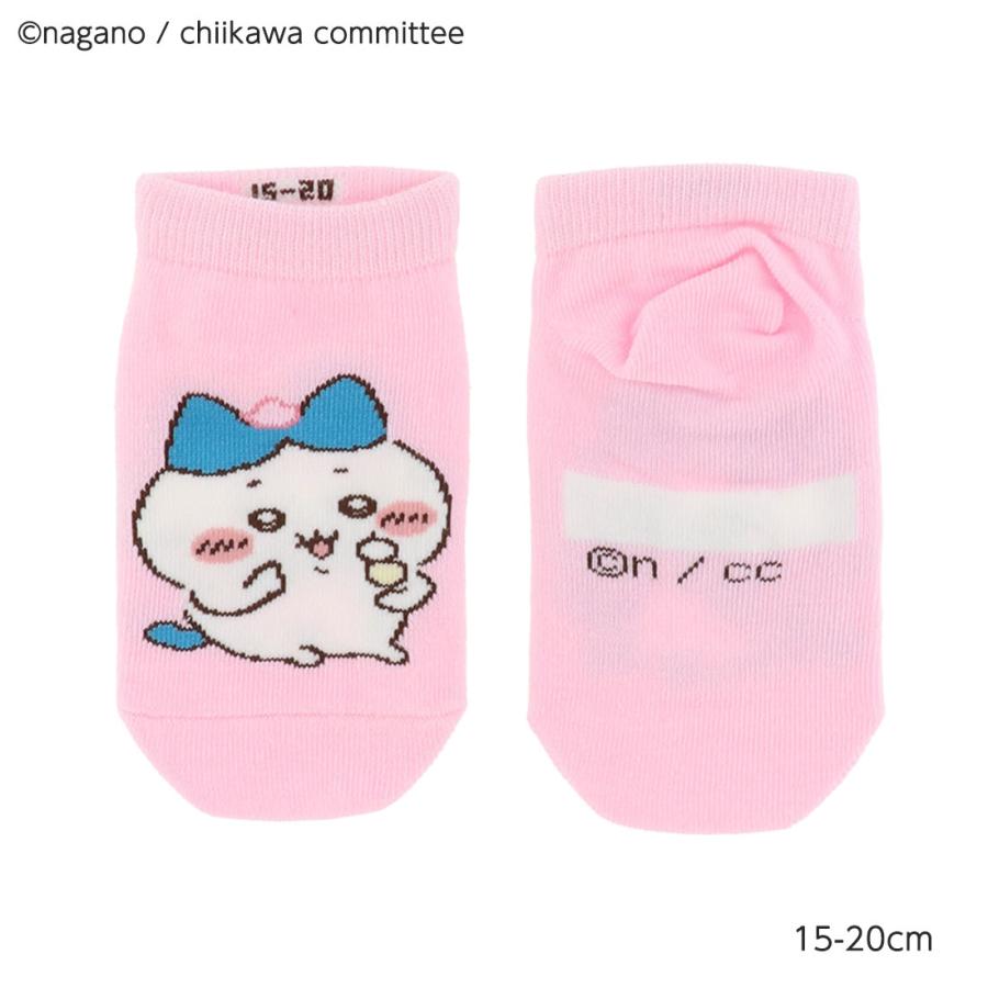(キッズ15-20cm・19-24cm)ちいかわ ハチワレ 桜 ピンク 子供用ソックス  スニーカー丈 靴下 om-910-404 D1PK | okamoto | 04
