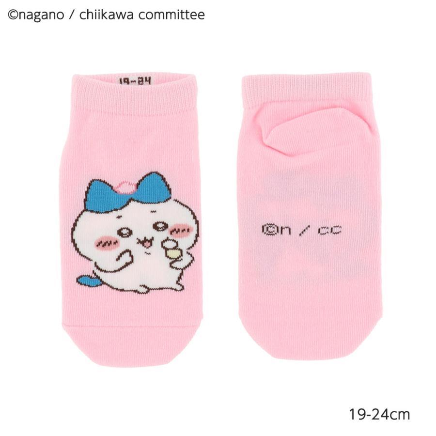 (キッズ15-20cm・19-24cm)ちいかわ ハチワレ 桜 ピンク 子供用ソックス  スニーカー丈 靴下 om-910-404 D1PK | okamoto | 06