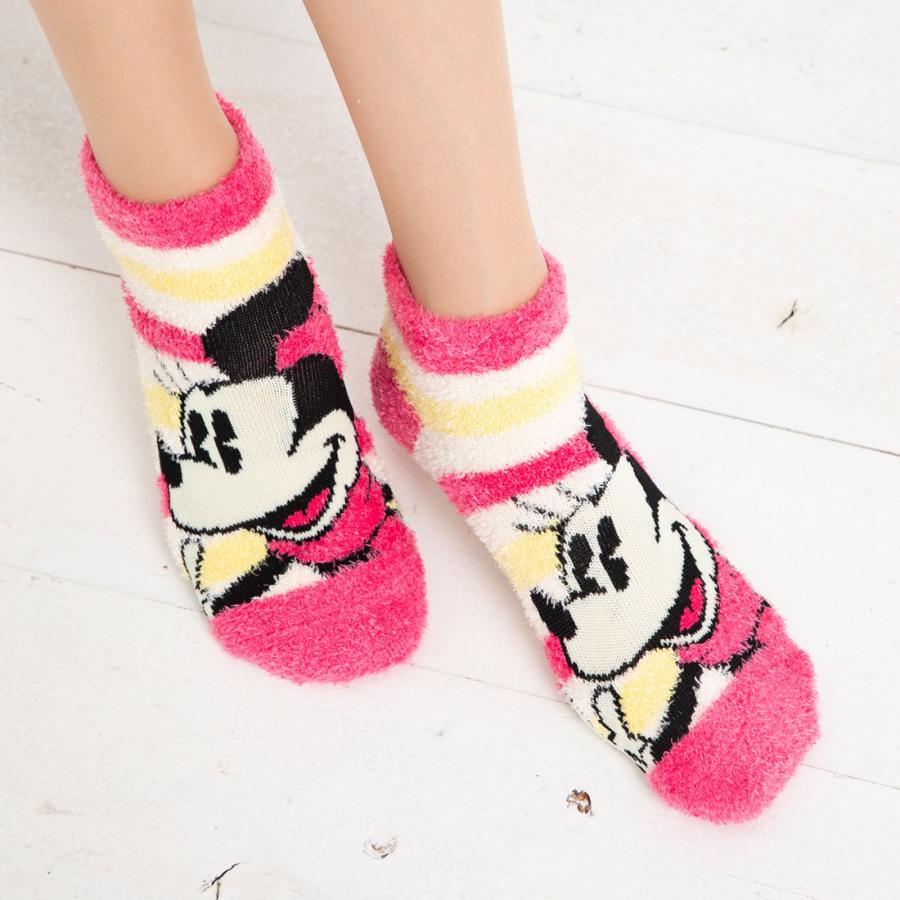 ディズニー もこもこソックス ミニーマウス ボーダー 23 25cm レディース ルームソックス キャラクター くるぶし丈 靴下 Sp Awds5911j 靴下専門店lops 通販 Yahoo ショッピング