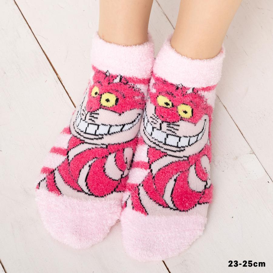 Disney（ディズニー） もこもこソックス チェシャ猫 ボーダー 23-25cm