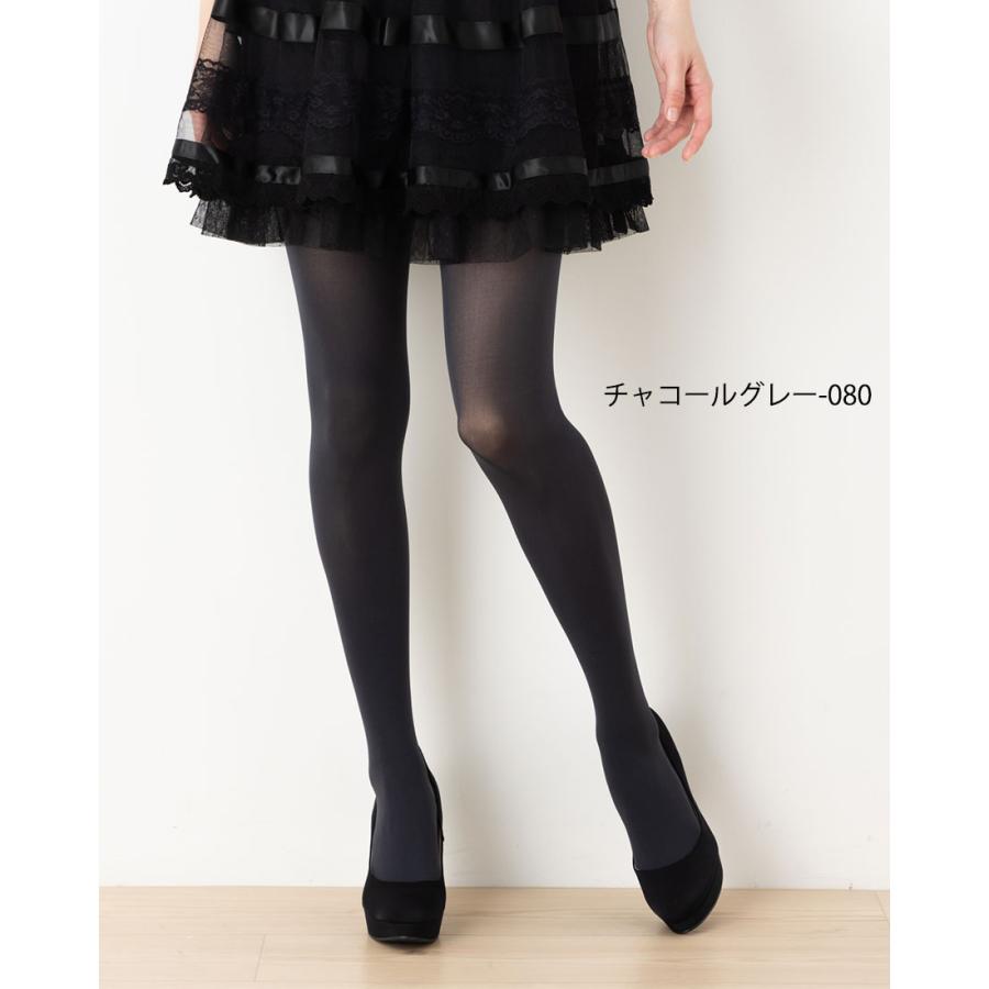 全7色)60デニールカラータイツ (ほどよい透け感)(グレー