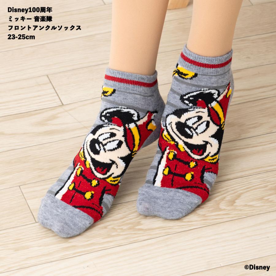 ディズニー　靴下　23〜25センチ Amazon | Disney ミッキーマウス ロゴ 横向き柄 スニーカー丈