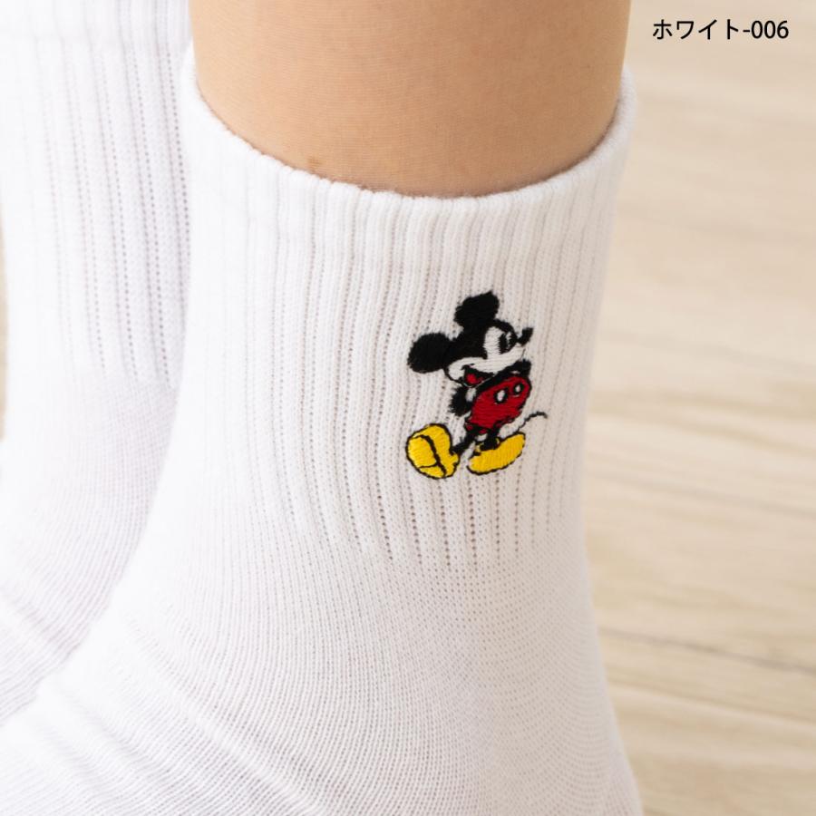 新品soloistソロイスト刺繍 ミッキーマウス 黒 ロングラインソックス 靴下 Disney ミッキーマウス ワンポイント刺繍 アメリブ ロークルー