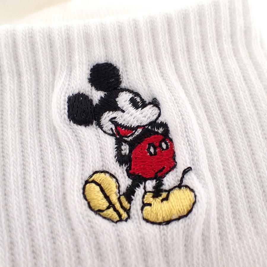 Disney（ディズニー） ミッキーマウス ワンポイント刺繍 14cm丈 ( 紺