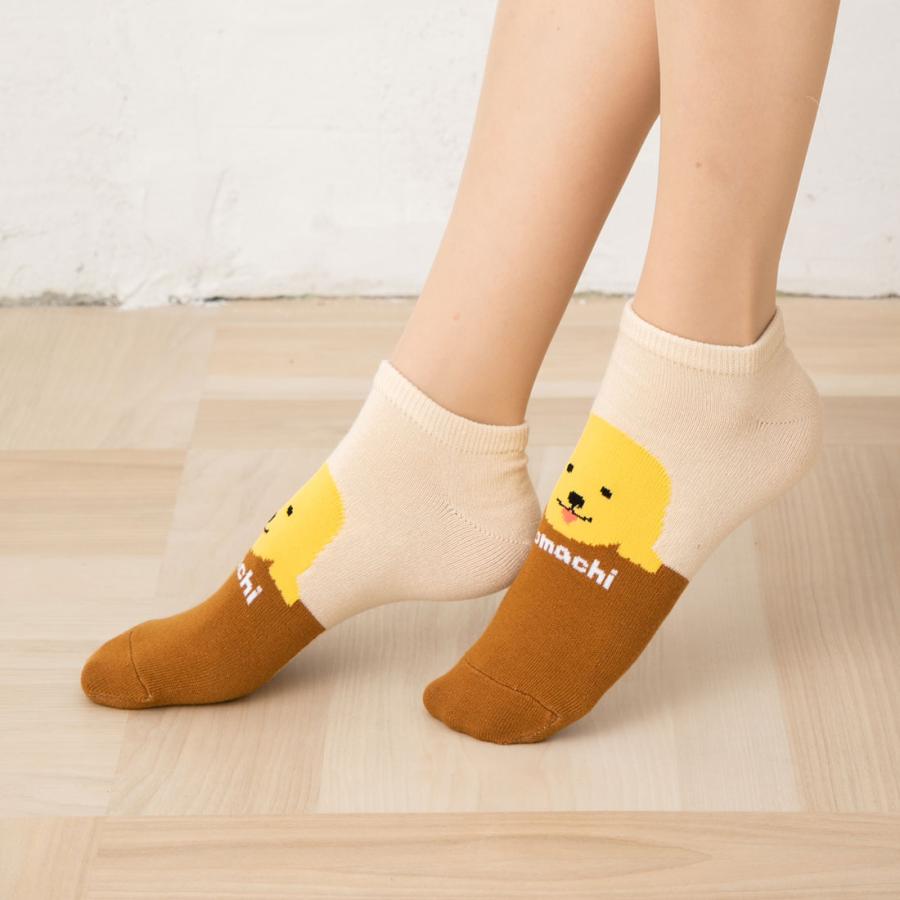 まめきちまめこ ニートの日常)こまち ロゴ入り スニーカー丈ソックス 