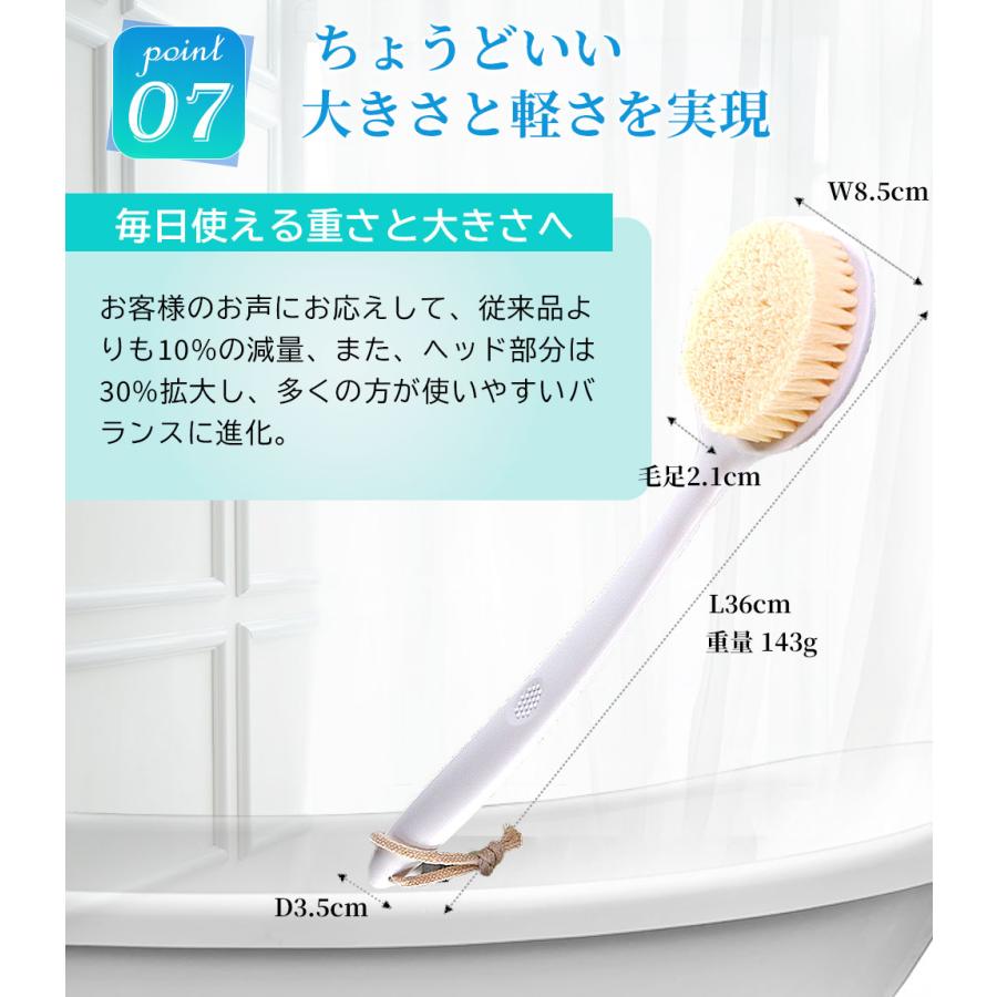 ルフィーナ RUFINA ３個セット 背中 ニキビ 送料無料 Lefina ボディブラシ 柔らかい ロング 背中 ボディスポンジ お風呂