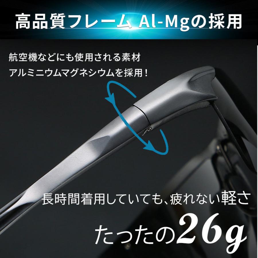 サングラス メンズ 偏光 調光 偏光サングラス 偏光調光 Uvカット スポーツ 紫外線カット 日本正規代理店品 野球 釣り ドライブ 運転 スポーツサングラス ケース付き