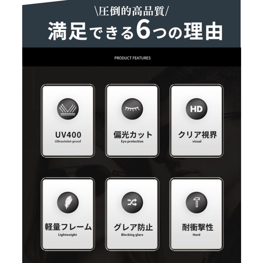 サングラス メンズ 偏光 偏光サングラス 軽量 UVカット スポーツ スポーツサングラス ドライブ 釣り 運転 ゴルフ ミラーレンズ  Isabell | Isabell | 09