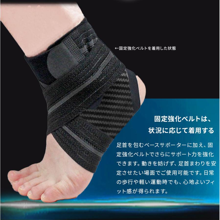 足首サポーター サイズ交換無料 片足用 テーピング構造 捻挫対策 薄型