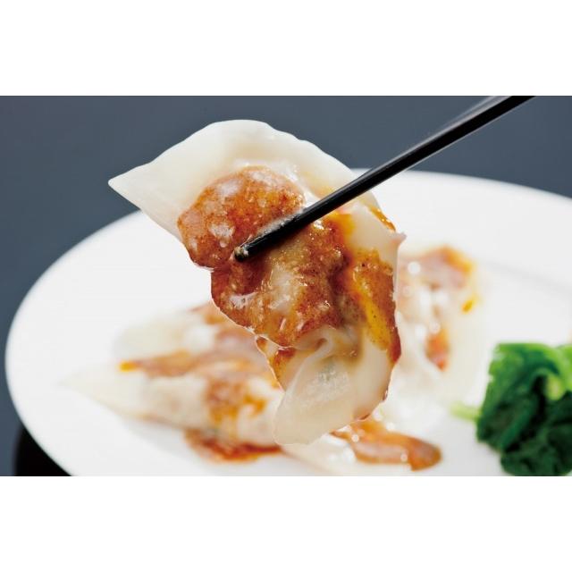 （冷凍）中国料理樓蘭香廚 四川水餃子　12個入り　　ローラン シャンツゥ特製胡麻甘醤油ダレ+ラー油付き　　　　遠州浜松　　 |  | 01