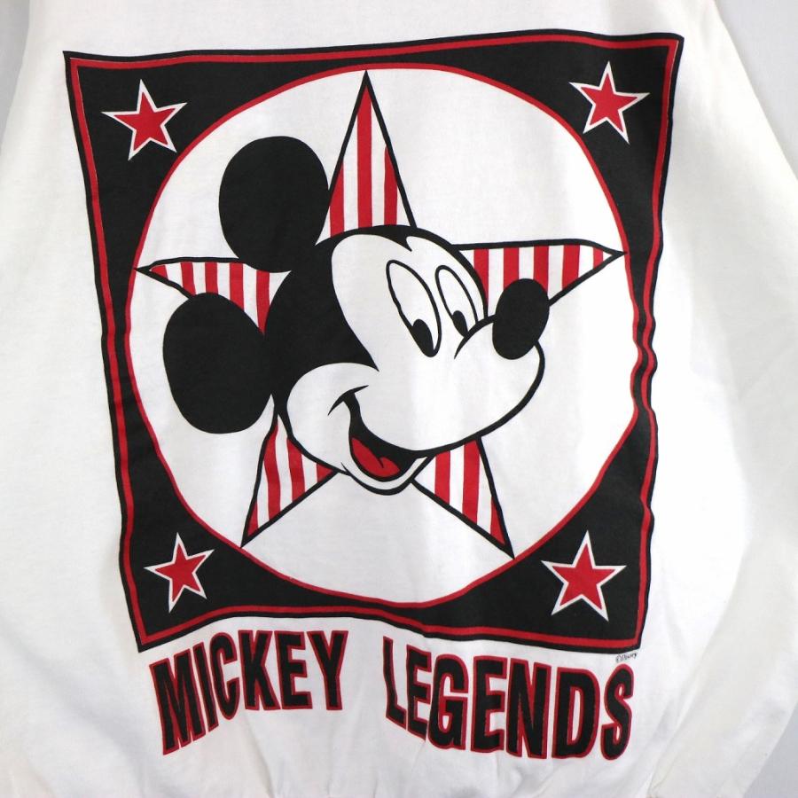 USA製 Disney ディズニー ミッキーマウス スウェット 英文字 キャラクタープリント ホワイト (レディース 2X) 中古 古着 O0563｜losantigua2016｜03