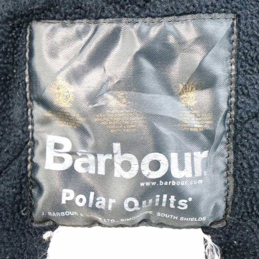 Barbour バブアー Polar Quilts ポーラーキルト キルティングジャケット 防寒 襟コーデュロイ切替 ネイビー(メンズ XL相当)中古 古着 O3058｜losantigua2016｜07