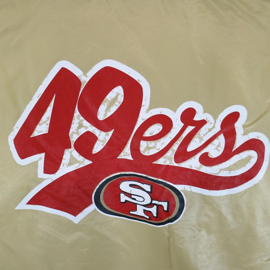 NFL サンフランシスコ・フォーティナイナーズ 49ERS スタジアムジャケット プロチーム アメフト ベージュ (ユース L) 中古 古着 O5294｜losantigua2016｜03