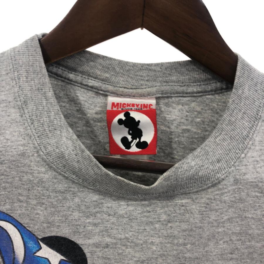 90年代 USA製 Disney ディズニー MICKY.INC ミッキーマウス ファンタジア 半袖Ｔシャツ キャラクター グレー (メンズ XL) 中古 古着 Q6129｜losantigua2016｜06