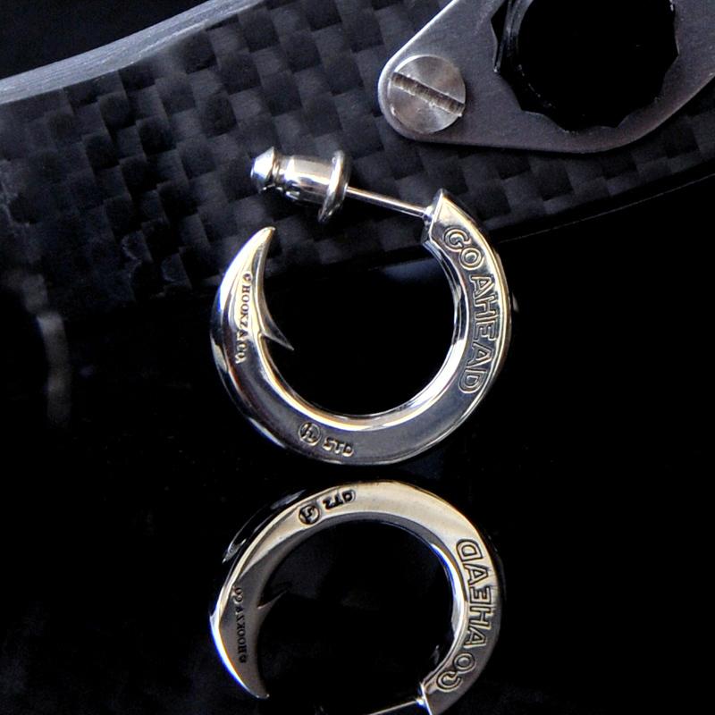 HOOKZ 釣り針 フープ ピアス シルバー925 シルバーピアス メンズ