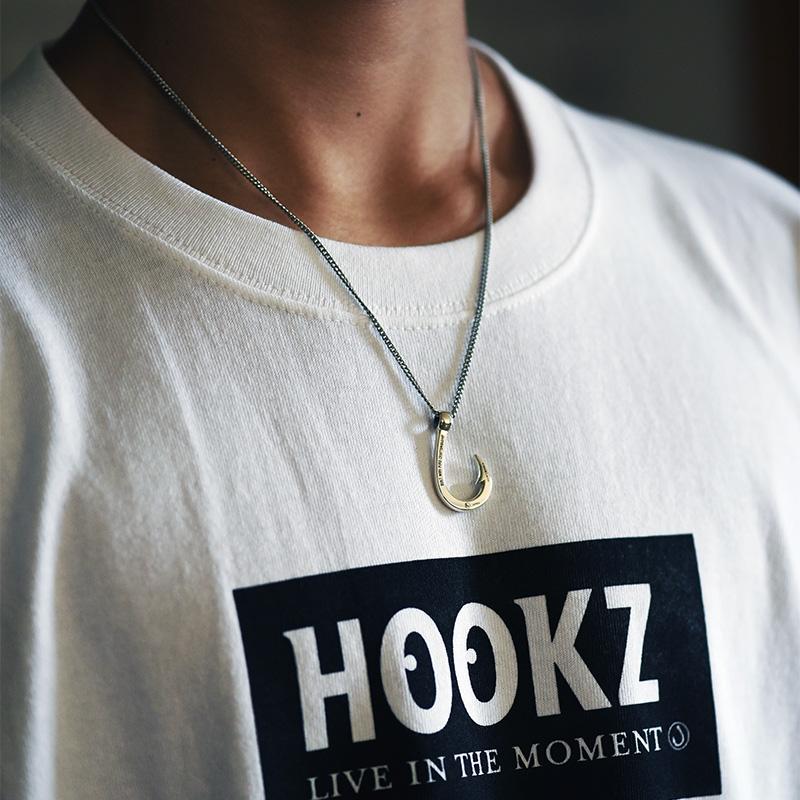 HOOKZ 釣り針 ネックレスMK2ロゴ入り Sサイズ シルバー925 HOOKZ 釣り針 ネックレスMK2ロゴ入り Sサイズ シルバー925