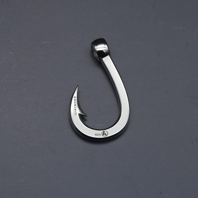 HOOKZ 釣り針 ネックレスMK2ロゴ入り Mサイズ シルバー925/フィッシュ
