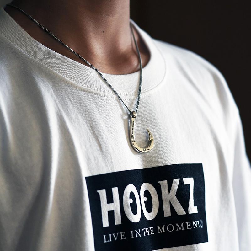 HOOKZ 釣り針 ネックレスMK2ロゴ入り Lサイズ シルバー925