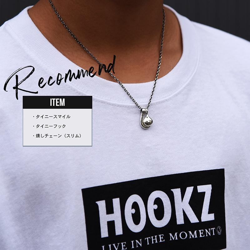 HOOKZ ニコちゃん 丸目 タイニーネックレス シルバー925 小さな HOOKZ ニコちゃん 丸目 タイニーネックレス シルバー925 小さな