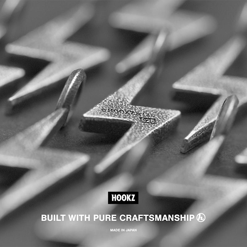 HOOKZ カミナリ 3連ネックレス 燻しシルバー925/イナズマ稲妻サンダー