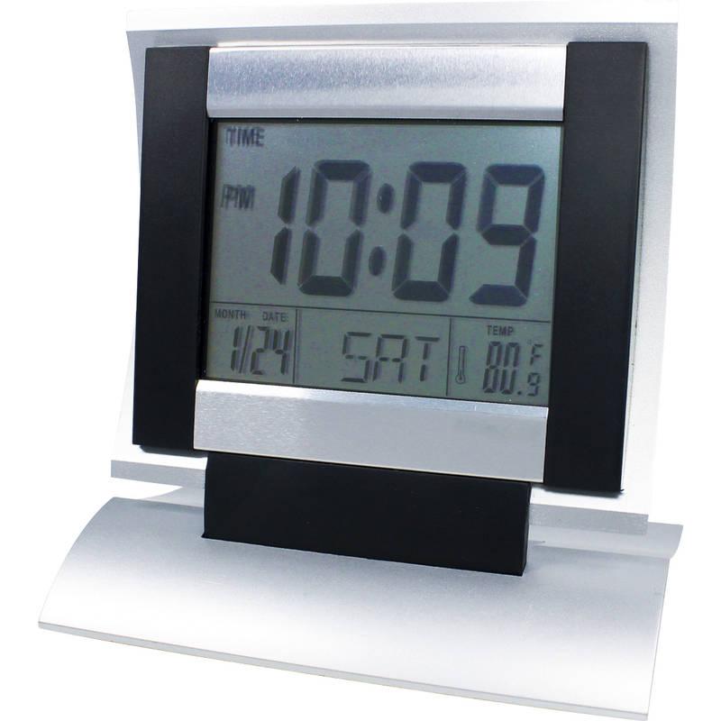 目覚まし時計 ビッグディスプレイクロック 折りたたみ デジタル 置き時計 目覚し時計 置時計 カレンダー アラーム 温度計 贈り物 プレゼント