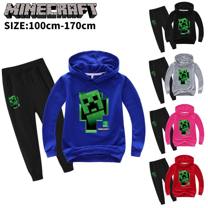 最大42 Offクーポン Minecraft キャラクター 長袖 セットアップ 上下セット パーカー パジャマ マインクラフト マイクラ Quran Unv Edu Sd