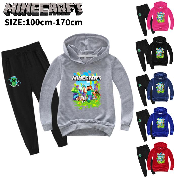 Minecraft キャラクター 長袖 セットアップ 上下セット パーカー パジャマ マインクラフト マイクラ Masvelocidad Com