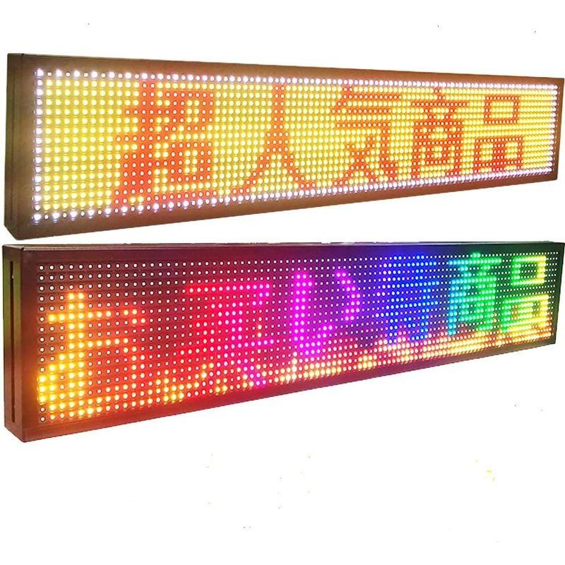 LED看板 高輝度 LED電光掲示板 P10 LEDサインボード LED表示機 屋外用 LED店舗看板 100x20cm LEDボード 軽量 - 6