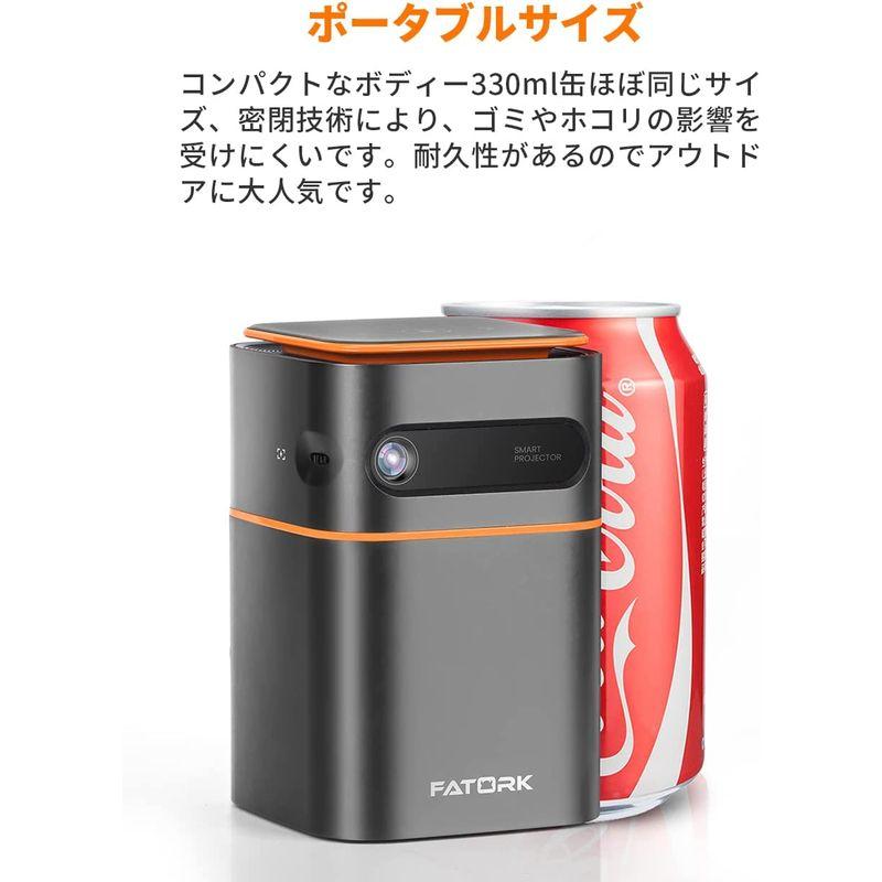 プロジェクター　小型　FATORK　5G　1080Pサポート　DLP　モバイルプロジェクター　家庭用　200ANSIルーメン　三脚付き　ホー