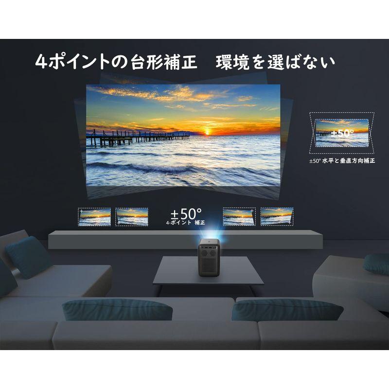 COI‐UNO3　プロジェクター　家庭用　解像度1080P　小型　Android　搭載　400ANSIルーメン　4K対応　TV　Blue
