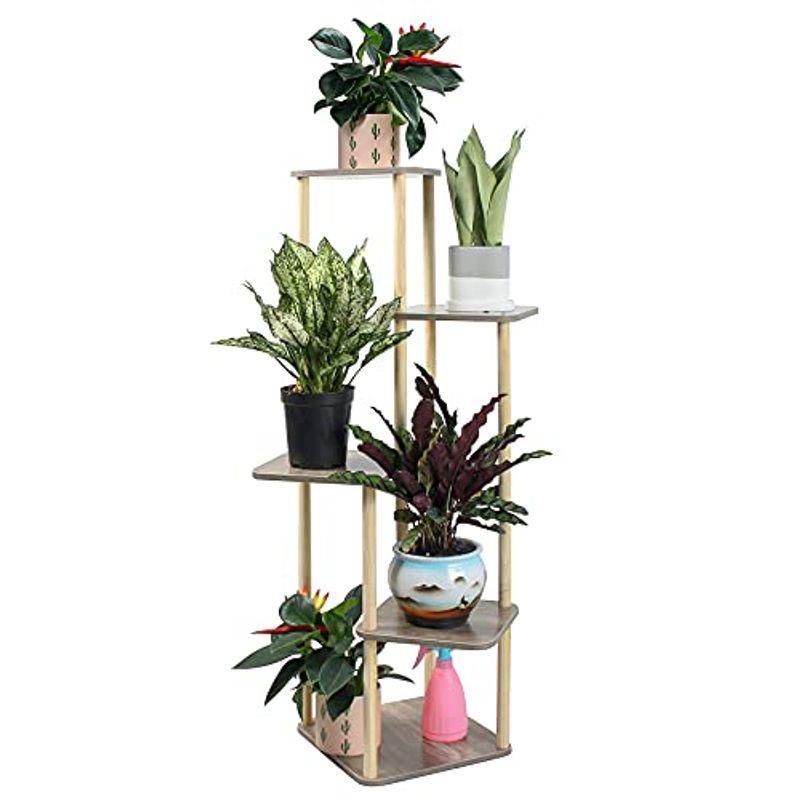 Giblea フラワースタンド 室内 盆栽棚 プランタースタンド 花台 観葉植物 棚 木製 階段状 ベランダ 玄関 ガーデン 5段 Lotusstore 通販 Yahoo ショッピング