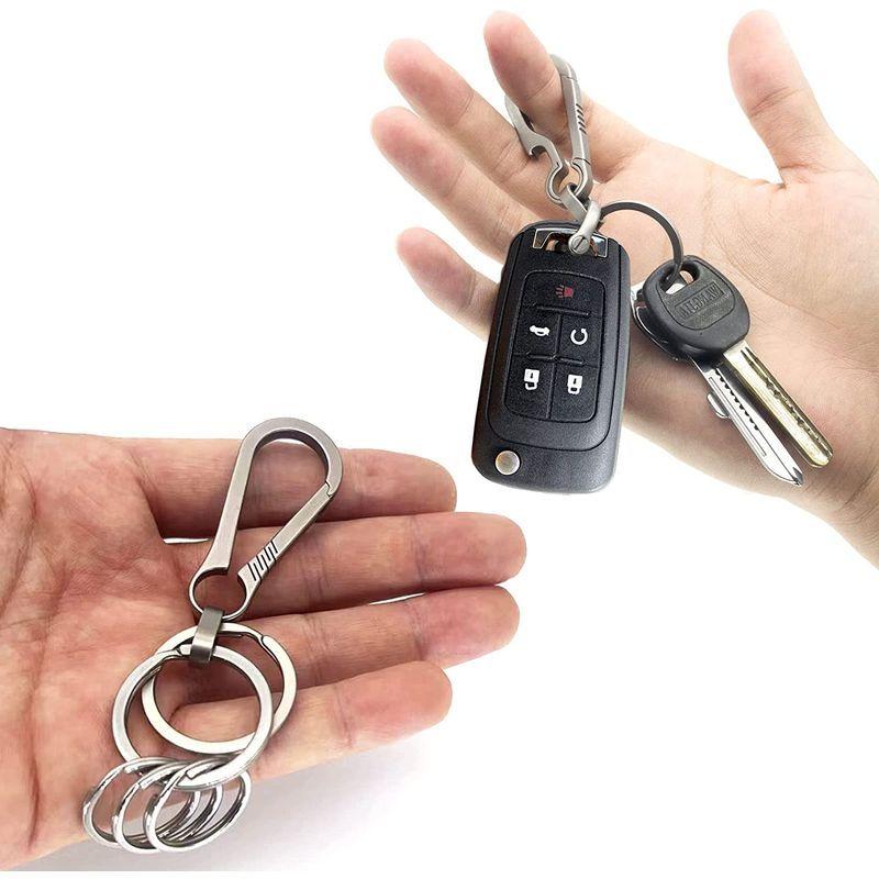 爆買い送料無料 Dokeep チタン 合金 製 車 キーホルダー 軽量 錆びない カラビナ シンプル タイプ Topdental Com Ar