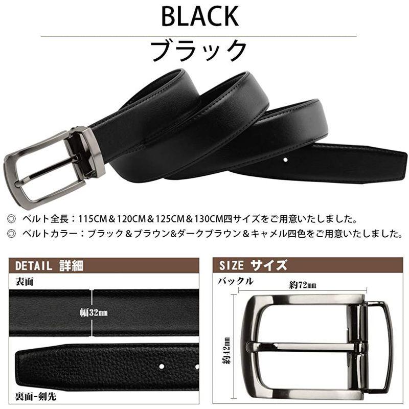 Nubily ベルト メンズ ビジネス 本革 紳士 革 カジュアル 大きいサイズ 太身 細身 ブランド おしゃれ サイズ調整可能 黒 125 誕生日プレゼント