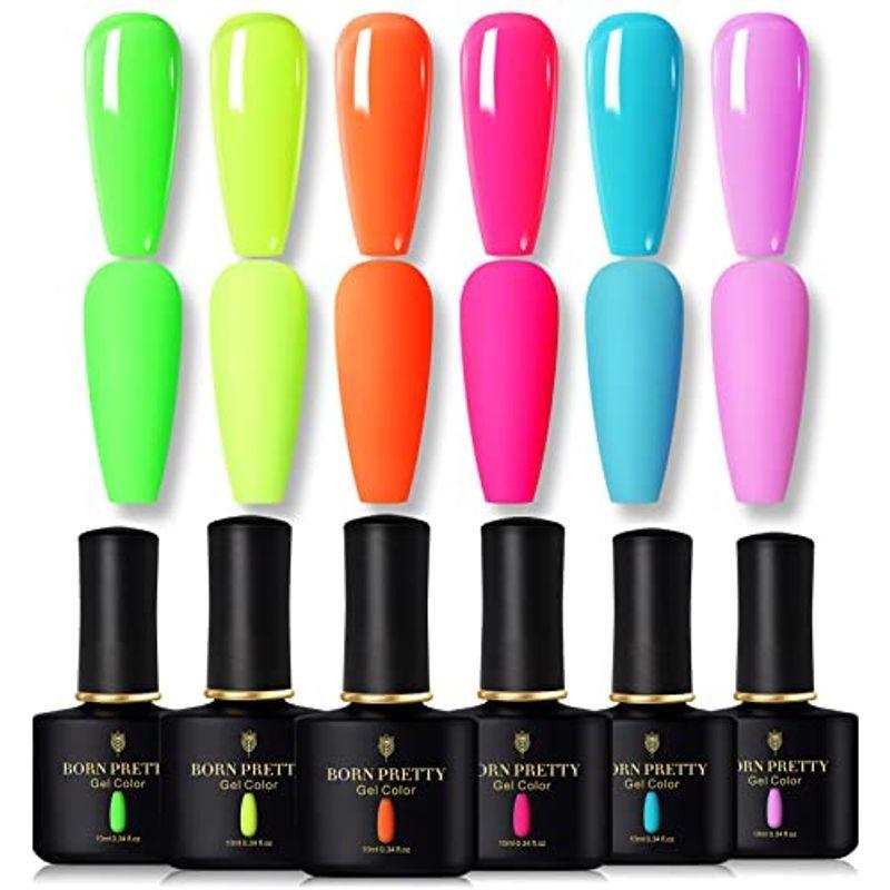 Born Pretty ジェルネイルカラーセット 蛍光カラー カラージェル ネイル 春夏ネイル イエロー グリーン レッド 10ml 6色 Lotusstore 通販 Yahoo ショッピング