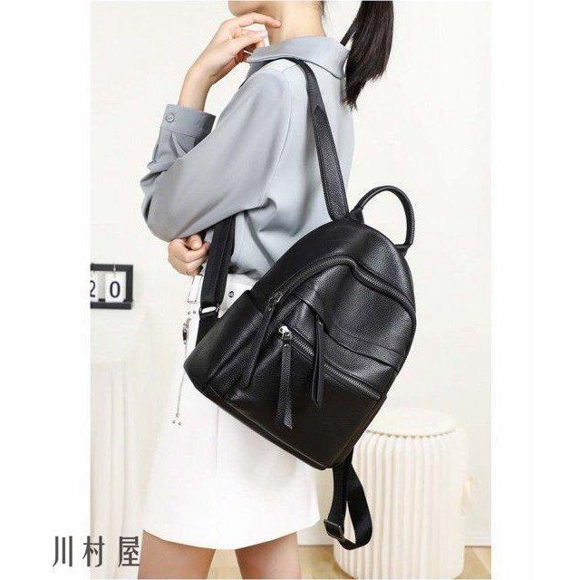 世界的に ママリュック 多機能 通学 大人可愛い おしゃれ レザー 本革 レディース リュック マザーズリュック ギフト クリスマス Tkk Bag 074 4045 高級感 高見え リュックサック デイパック カラー ブラック Annettepaterakis Com