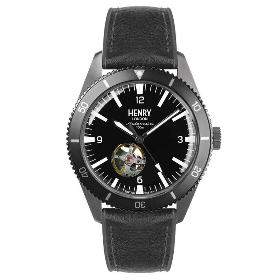【SALE】ヘンリーロンドン オートマチックスポーツ HL42AS0332 オールブラック メンズ 腕時計 自動巻 /300円クーポン1/