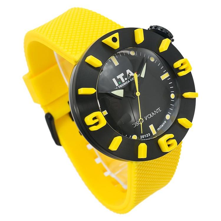 【数量限定アウトレット品】 アイティーエー ディスコボランテ 31.00.03 ブラック/イエロー メンズ レディース 腕時計 ITA DISCO VOLANTE スイープセコンド 【I7739135692】(27588円)