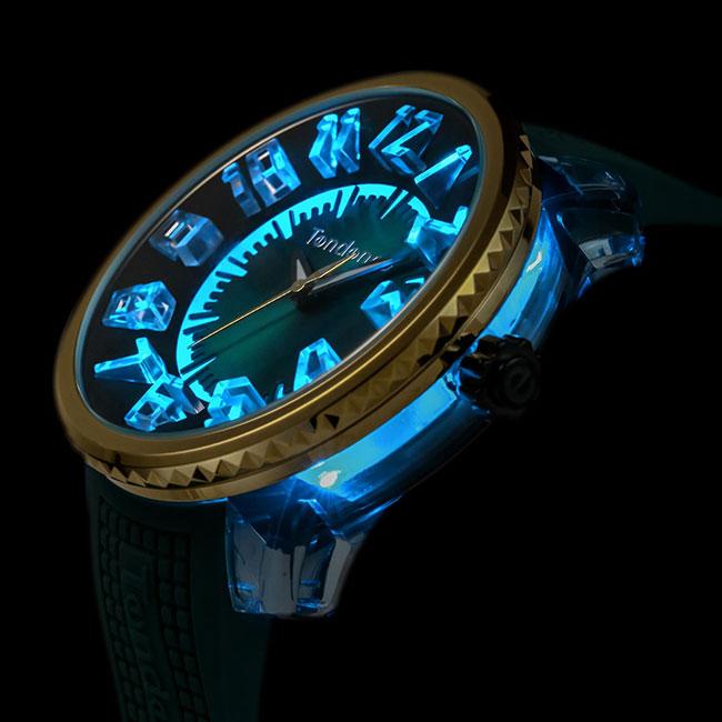 【SALE】テンデンス フラッシュ TY532001 イエローゴールド/グリーン メンズ レディース 腕時計 Tendence FLASH 50mm 7色LED搭載 あすつく｜louiscollection-y｜06
