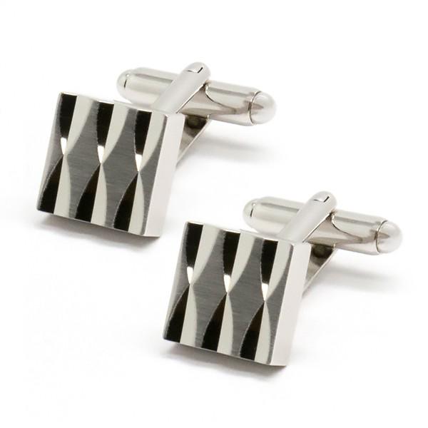 新しいルイファグラン　シルバー　Louis FAGLIN ブランド カフス　スクエア　ダイアモンドカット カフリンクス　クリスマス プレゼント　バレンタイン ギフト