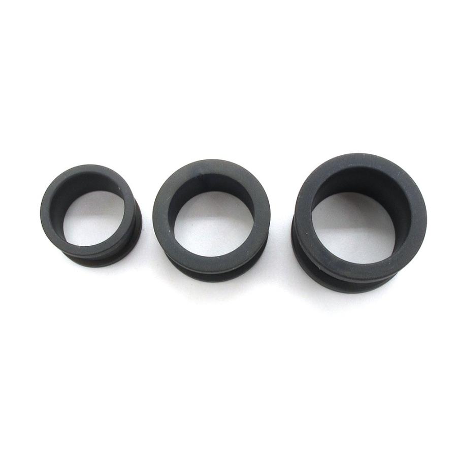 ボディピアス☆マットブラックのフレッシュトンネル16mm/18mm/20mm 