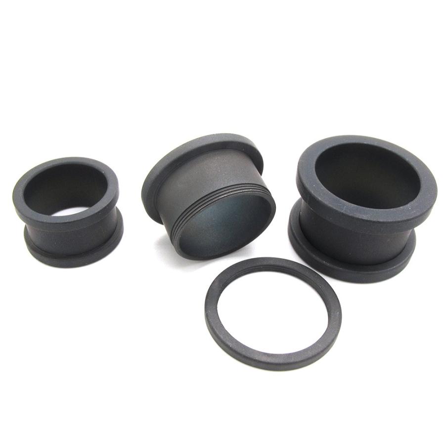 ボディピアス☆マットブラックのフレッシュトンネル16mm/18mm/20mm 
