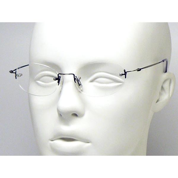 遠近両用老眼鏡 おしゃれ メガネケース付 ツーポイント フチなし