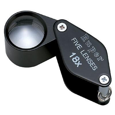 高倍率 18倍 17mm]ルーペ 拡大鏡 日本製 宝石鑑定ルーペ ファイブ