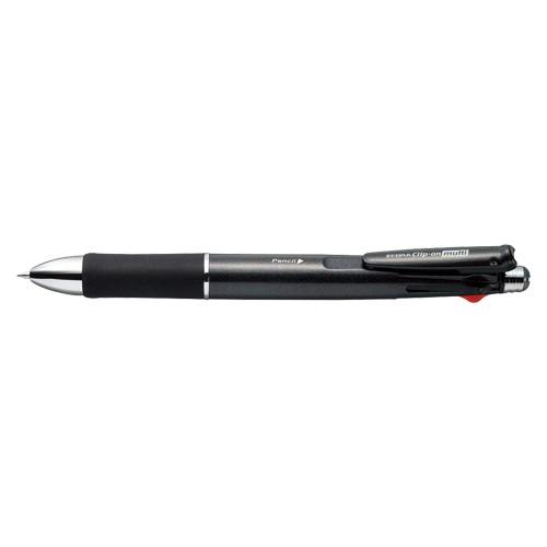 クリップオンマルチ1000 4色ボールペン0.7(黒・赤・青・緑)+シャープ0.5 ゼブラ B4SA2-BK 油性ボールペン・多機能ボールペン・シャープペン 黒｜loupe
