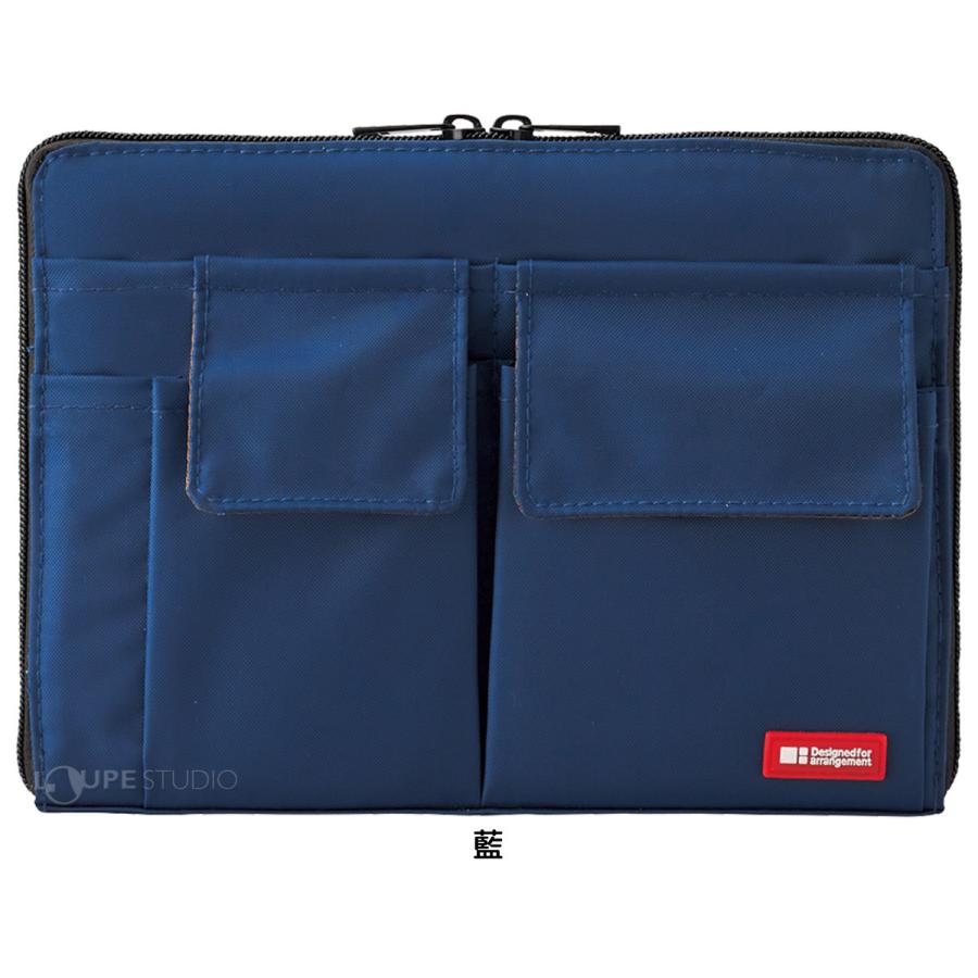 バッグインバッグ A5 薄型 小さめ ファスナー インナーバッグ ポケット