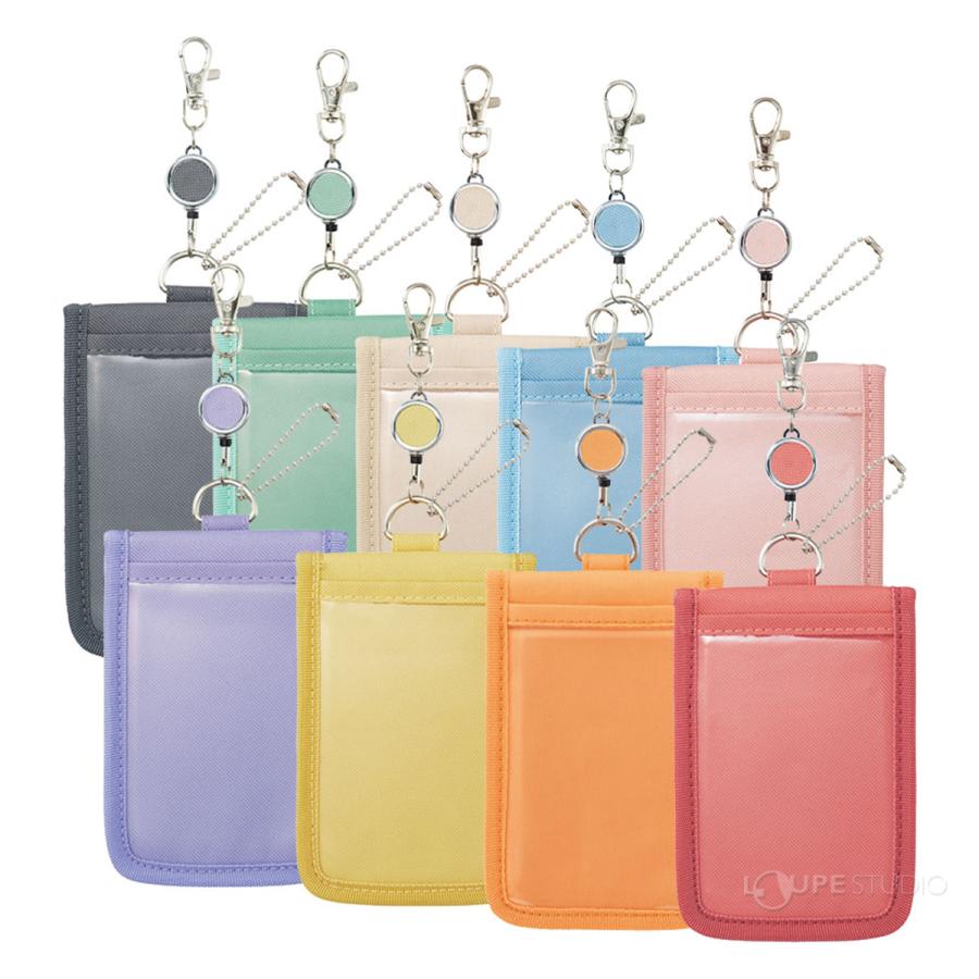 パスケース リール 二つ折り カードスタンド 推し活 推し事 定期