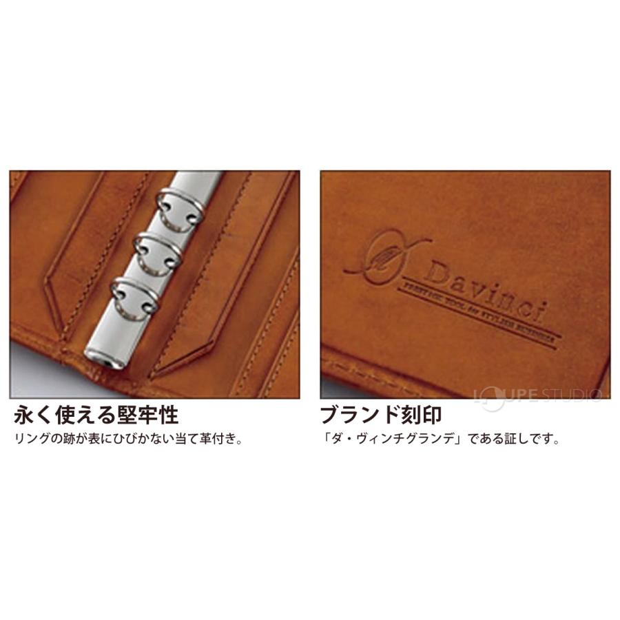 ダヴィンチ 手帳 グランデ ロロマクラシック A5サイズ Davinci ダ・ヴィンチ システム手帳 A5サイズ 20mm おしゃれ レトロ アンティの画像
