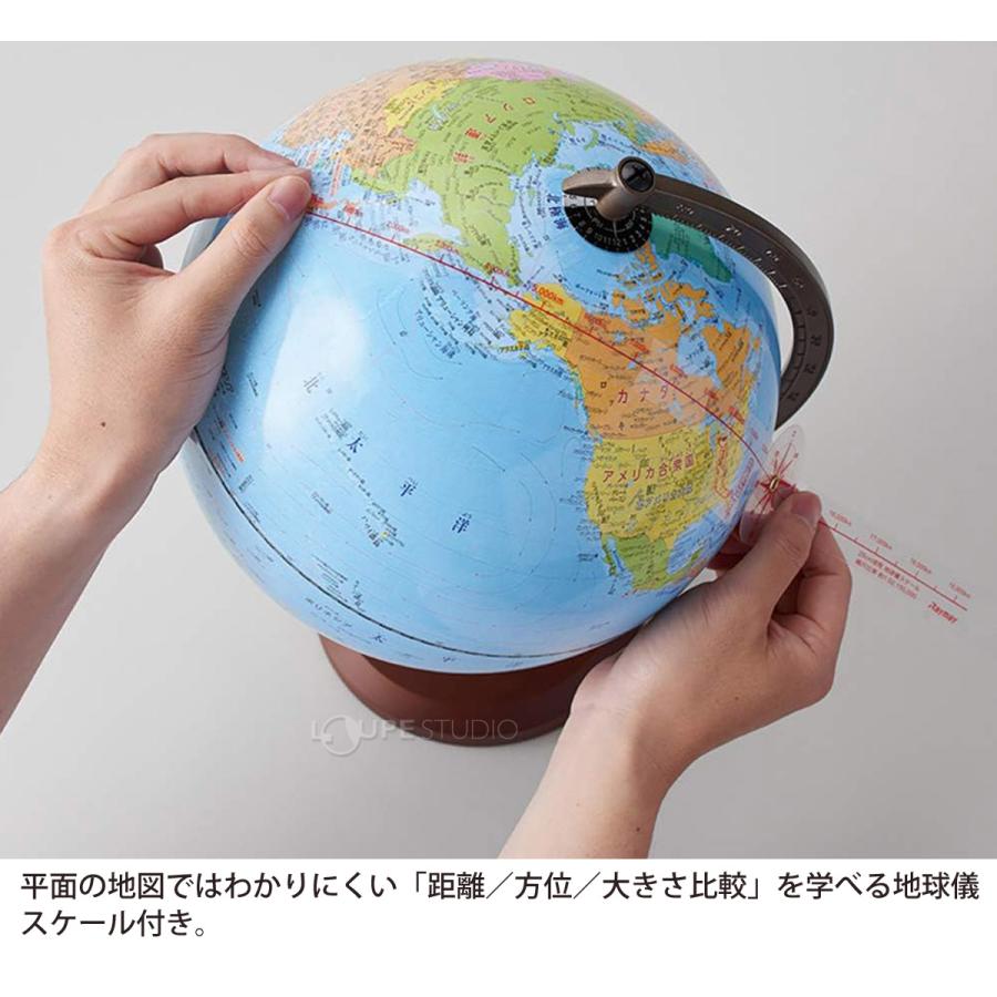 地球儀 子供用 小学生 球径25cm 国別色わけ地球儀 行政図 レイメイ藤井