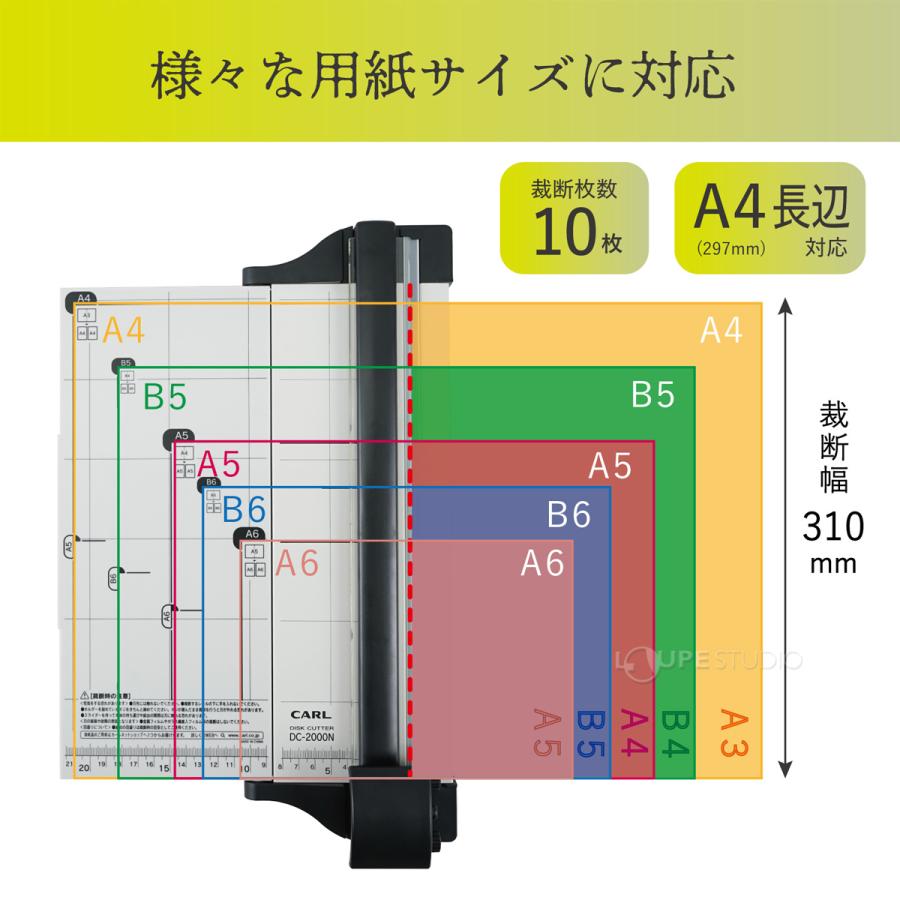 ディスクカッター・スリム ペーパーカッター 裁断機 スライド式 A4 文具 カール事務機 折りたたみ コンパクト 紙 切る オフィス 事務用品 ...